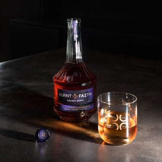 Burnt Faith Brandy Gift - Bottle with glass